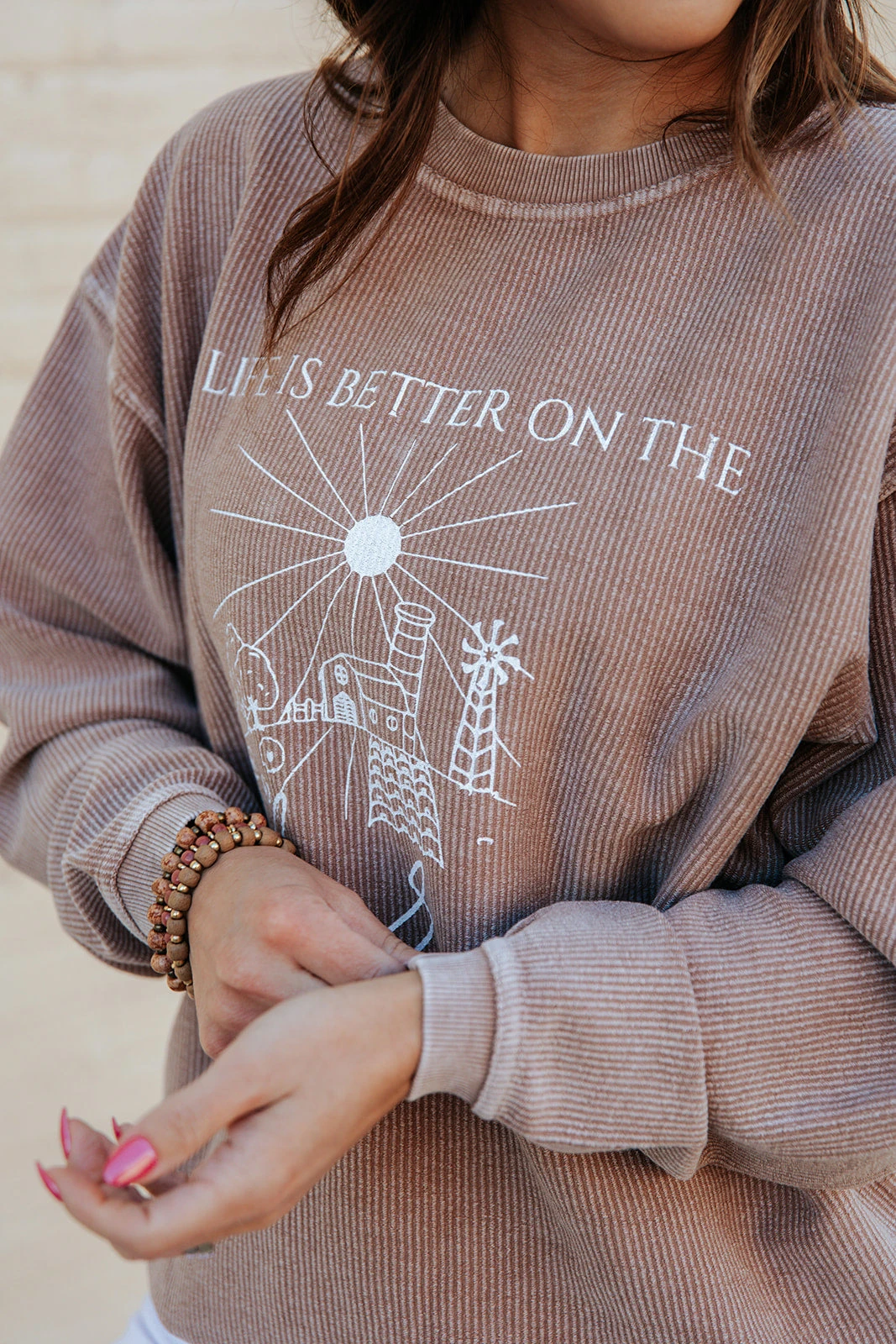 Life Is Better On The Farm Ribbed Graphic Crewneck 2 Life Is Better On The Farm Ribbed Graphic Crewneck - Image 2