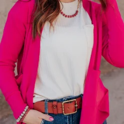 Betsey's So Soft Side Slit Cardigan -Women's Clothing Store 0P1A0487