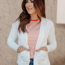 Betsey's So Soft Side Slit Cardigan -Women's Clothing Store 0P1A0534