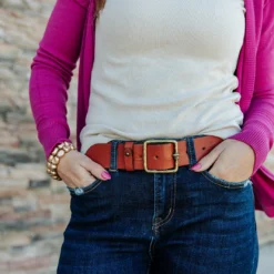 Harlow Cognac Leather Belt