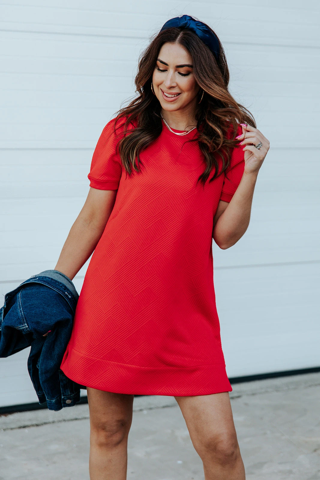 Subtle Argyle Puff Sleeve Dress 1 Subtle Argyle Puff Sleeve Dress