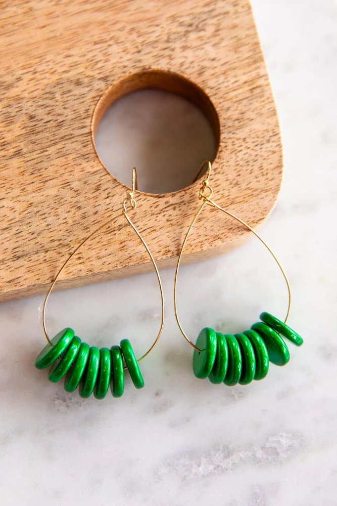 Harmony Beaded Hoop Earrings 2 Harmony Beaded Hoop Earrings - Image 2