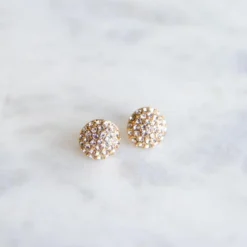 Mini Diamond Chipped Cluster Stud Earrings