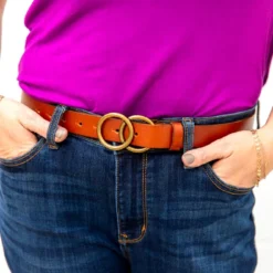 Izzy Cognac Belt