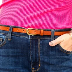 Rosa Cognac Belt -Women's Clothing Store 0P1A9417