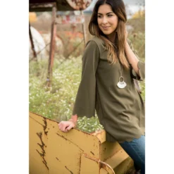 Lightweight Scalloped 3/4 Sleeve Blouse -Women's Clothing Store 119087635 3459960587395925 5665501435074041069 n