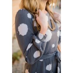 Brushed Dot Tie Dress -Women's Clothing Store 124835179 3643520375706611 936631343986882100 n