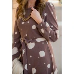 Brushed Dot Tie Dress -Women's Clothing Store 134295945 3775138669211447 8167545187808069267 n