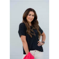 Textured Striped Blouse