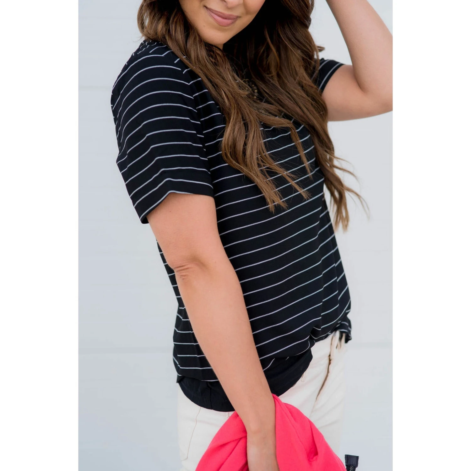 Textured Striped Blouse 2 Textured Striped Blouse - Image 2