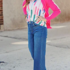 Color Block Stripes Cinched Blouse 30 Color Block Stripes Cinched Blouse -Women's Clothing Store 225A3220