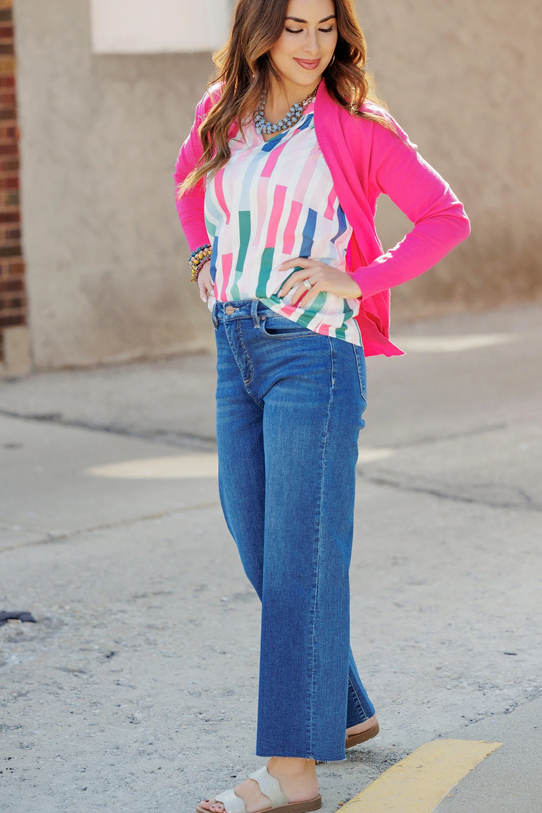 Color Block Stripes Cinched Blouse 15 Color Block Stripes Cinched Blouse - Image 15