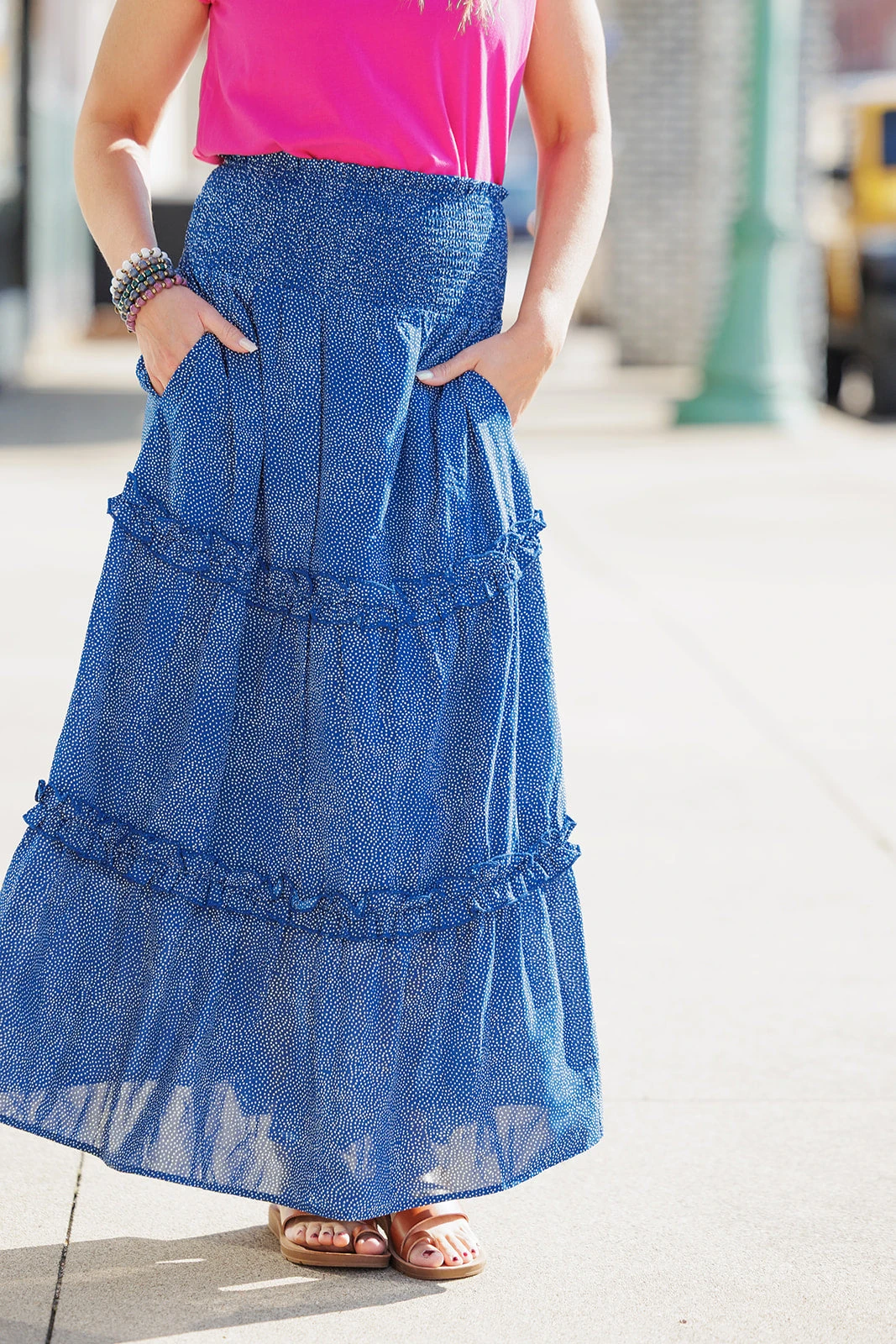 Mini Dottie Tiered Maxi Skirt 1 Mini Dottie Tiered Maxi Skirt