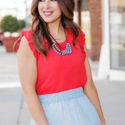 Tiered Denim Midi Skirt -Women's Clothing Store 225A3870