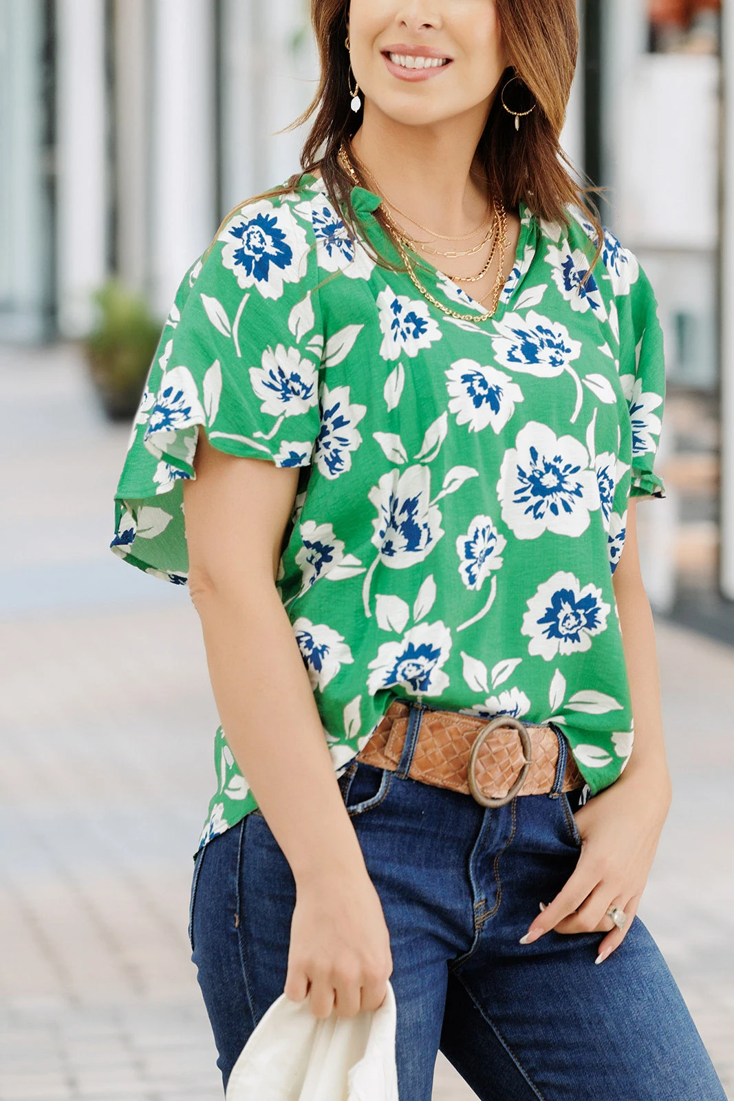 Floating Blooms Relaxed Sleeve Tee 2 Floating Blooms Relaxed Sleeve Tee - Image 2