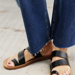 Corky's Just A Fling Black Sandal