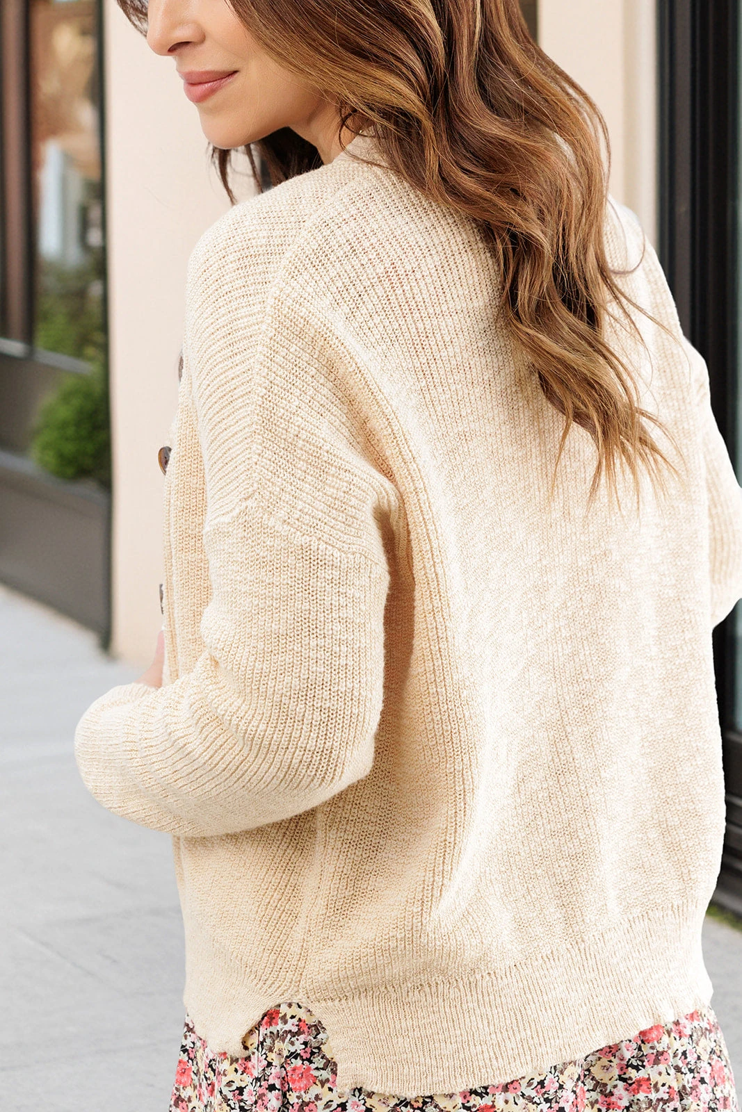 Woven Button Accented Cardigan 12 Woven Button Accented Cardigan - Image 12