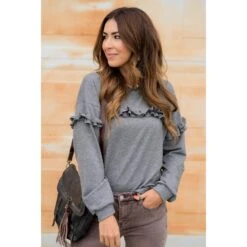 Mid Ruffle Long Sleeve Tee 22 Mid Ruffle Long Sleeve Tee -Women's Clothing Store 244634864 4623528651039107 4422546007191429690 n