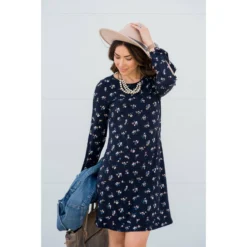 Mini Floral Slit Sleeve Dress -Women's Clothing Store BB 0001 1