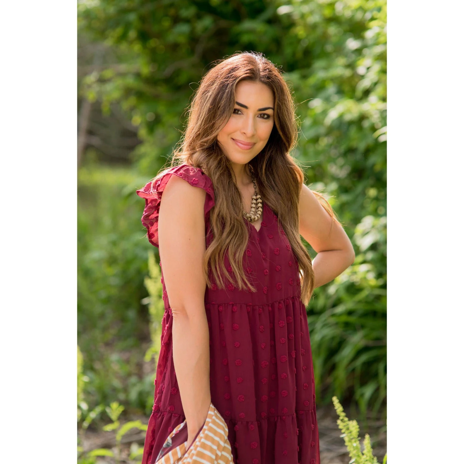 Tiered Textured Dot Dress 11 Tiered Textured Dot Dress - Image 11