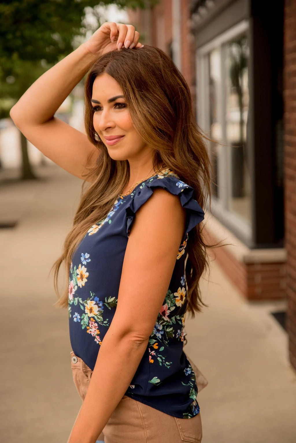 Elegant Floral Flutter Trim Tank 4 Elegant Floral Flutter Trim Tank - Image 4