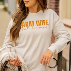 Boujee Farm Wife Graphic Crewneck -Women's Clothing Store BB 0032 a2b9c7d4 c044 4862 9a14 250a6556aa4c 532558