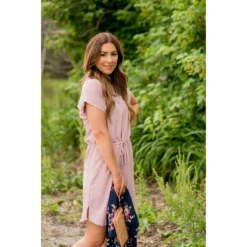 V-Neck Tie Dress -Women's Clothing Store BB 0075 7cbbbfc2 a3e3 4041 8a6f 1168105b3817