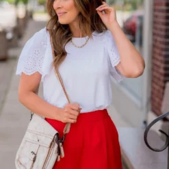 Scalloped Accent Shorts -Women's Clothing Store BB 0076 a6365803 0478 4aa4 9bbb 6801b8e477dd 726849