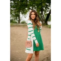 Striped Butter Soft Tunic Cardigan-White -Women's Clothing Store BB 0093 22f48093 9361 4648 94f2 31f25051fddd