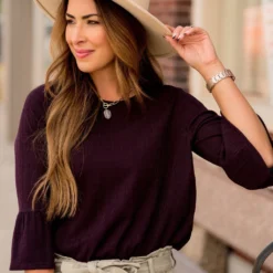 Textured Flutter Blouse -Women's Clothing Store BB 0108 612a3589 b6b6 49c1 bcd0 c464177c3f96 766295