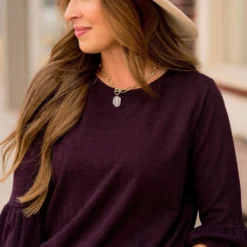 Textured Flutter Blouse -Women's Clothing Store BB 0117 243950