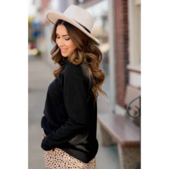 Ribbed Cowl Neck Long Sleeve Sweater Tee -Women's Clothing Store BB 0140 d9d69ec8 993b 4927 be10 e1a5c0547a3d