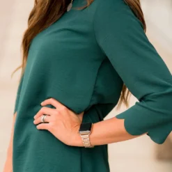 Lightweight Scalloped 3/4 Sleeve Blouse -Women's Clothing Store BB 0149 0f1e3c50 5c8a 4809 b5bb 038db68aff81 754935