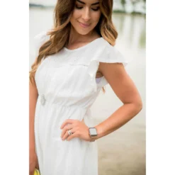 Eyelet Stitched Dress -Women's Clothing Store BB 0167 49931263 ba33 4710 ac66 f2eb0ee34fcb