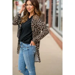 Basic Leopard Tunic Cardigan -Women's Clothing Store BB 0173 62591abd 1239 4639 a890 8baccf028163