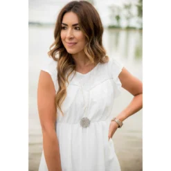 Eyelet Stitched Dress -Women's Clothing Store BB 0173 91ecae6f ffcd 4453 bf37 710d782b5c74