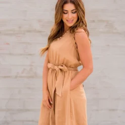 Ruffled V Tie Waist Dress -Women's Clothing Store BB 0221 8f709250 e90a 4e9c 8968 094cd9c6e1d5 619897