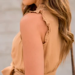 Ruffled V Tie Waist Dress -Women's Clothing Store BB 0236 5b90c10d 1ff8 48f5 9305 5d02520b5bad 773914