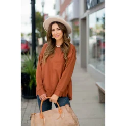 Mid Seam Raw Stitched Relaxed Tee -Women's Clothing Store BB 0250 79a5f137 131a 4174 9f7f 66941849fd63