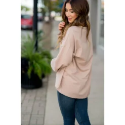 Mid Seam Raw Stitched Relaxed Tee -Women's Clothing Store BB 0281 7486839f 6fa0 4441 b6c6 528a4bf2a0ee