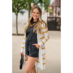 Striped Butter Soft Tunic Cardigan-White -Women's Clothing Store BB 0339 1ceaa07a 0616 4906 8360 d27232a32fe1