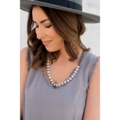 All The Fringe V Tank -Women's Clothing Store BB 0347