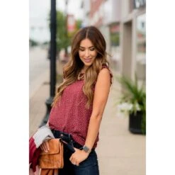 Dottie Ruffle Trim Tank -Women's Clothing Store BB 0373 52ec6c89 444f 432d 939c 8a2c6e90d824