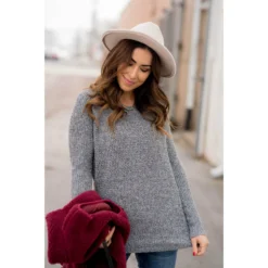 Side Slit Knit Sweater -Women's Clothing Store BB 0395 df3bfc33 75d6 4dec a8b8 bd2cfcd1349e