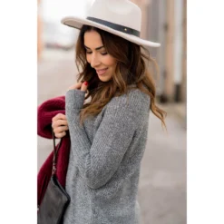 Side Slit Knit Sweater -Women's Clothing Store BB 0401 cde7cab1 e83a 4e2c 8359 54eba0297a8e