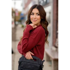 Distressed Side Slit Sweater 23 Distressed Side Slit Sweater -Women's Clothing Store BB 0417 696be4b9 776e 4a61 8543 c017f53ff8da