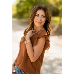 Duo Flutter Sleeve Tank Blouse -Women's Clothing Store BB 0438 516f9941 508a 44fc be89 884023e8e7ed