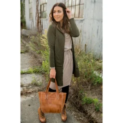 Hooded Tunic Cardigan -Women's Clothing Store BB 0449