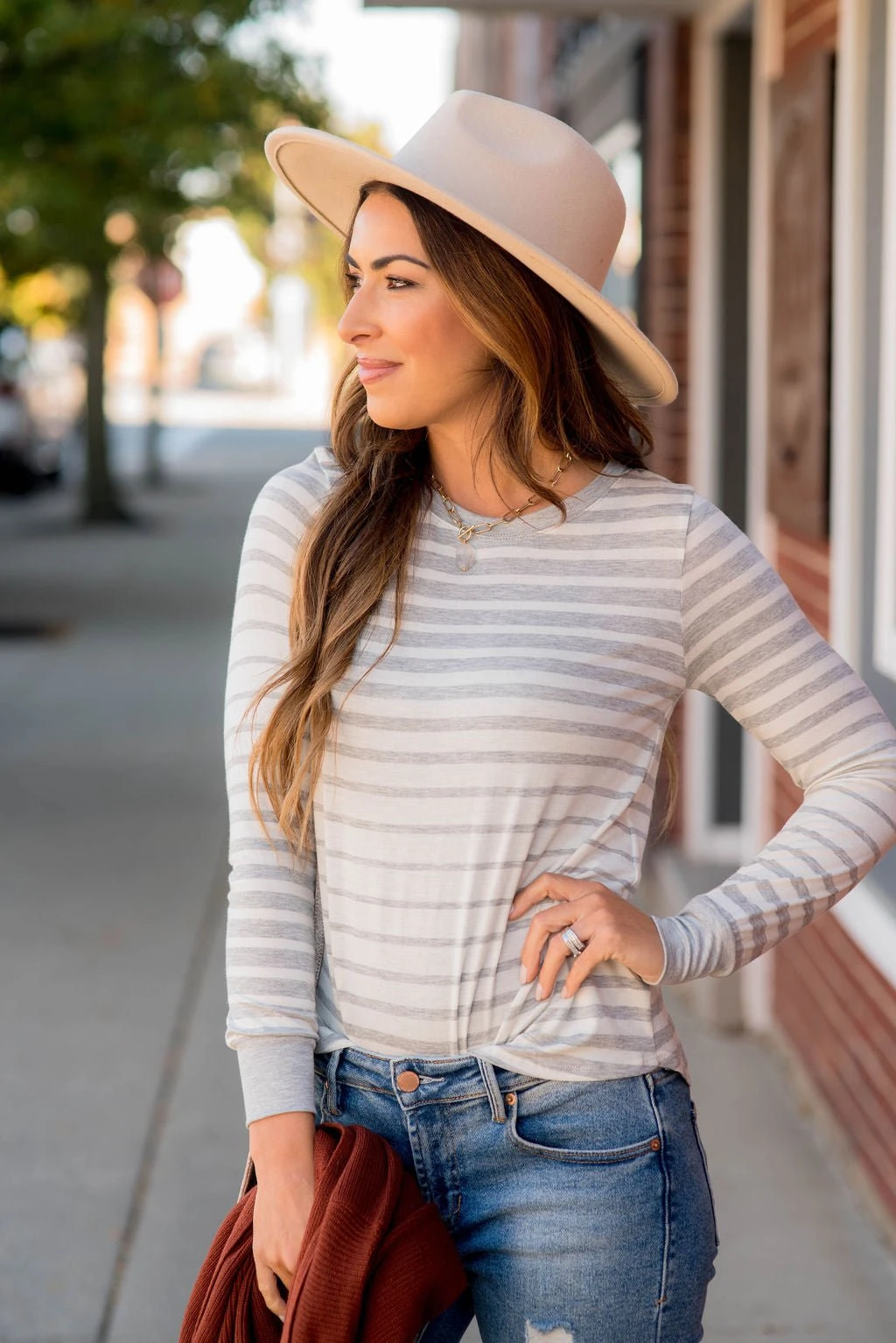 Ombre Striped Long Sleeve Tee 1 Ombre Striped Long Sleeve Tee