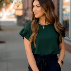 Short Sleeve Flutter Blouse -Women's Clothing Store BB 0476 9ddf3faa dbb1 48af b8a7 add96f4f33d2 161630